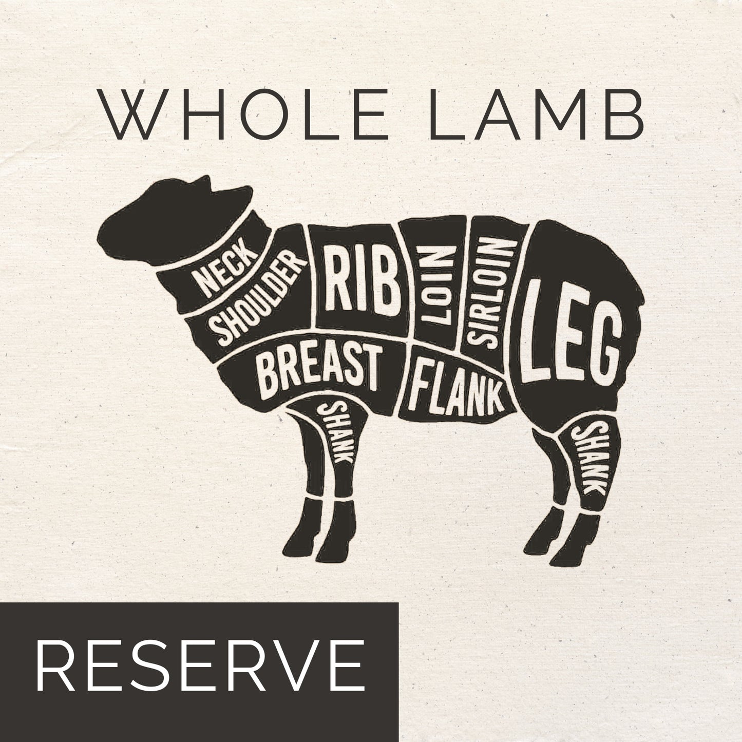 WHOLE LAMB ~ 35lbs $525